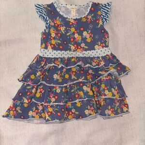 Matilda Jane Blue Floral Ruffle Dress